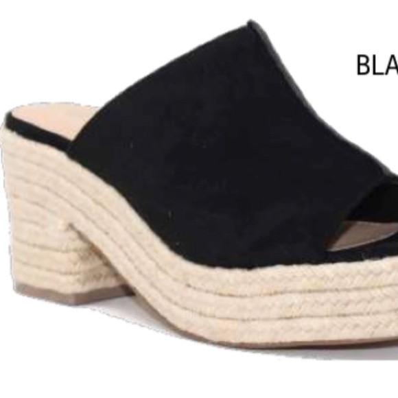 platform espadrille mules